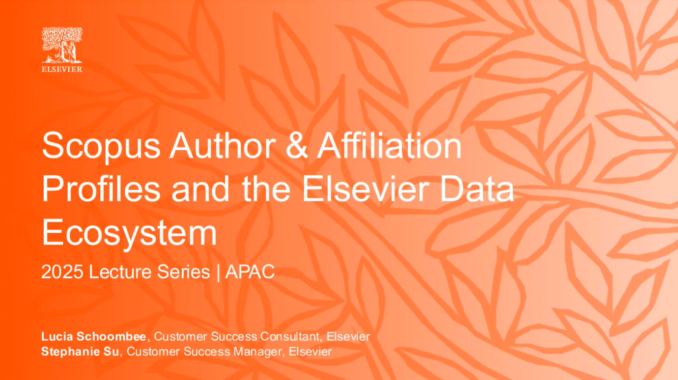 Scopus Author & Affiliation Profiles and the Elsevier Data Ecosystem